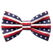uncle sams bow tie with stars and stripes isolated on a transparent background, generative ai