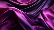 Abstract Purple Magenta Background. Silk Satin. AI Generation