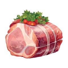 Wall Mural - Fresh pork fillet cooked to gourmet perfection