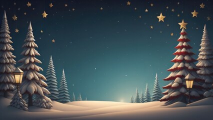 Wall Mural - christmas celebration background template illustration. copy space decoration, banner. generative ai