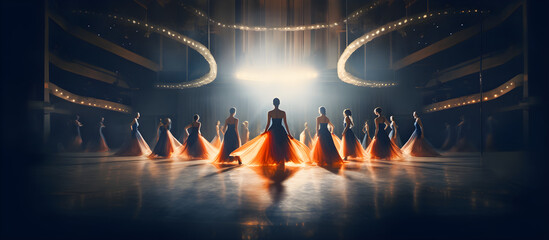 Poster - background with dancers