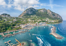 Landscape With Marina Grande In Capri Island,Tyrrhenian Sea, Italy
