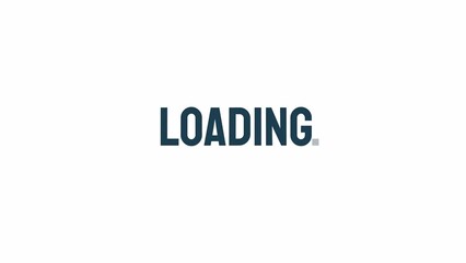 Fototapete - Simple minimalist loader animation. Load status. Text message 4K video footage on white background. Colorful loading progress indicator with alpha channel transparency for UI, UX web design
