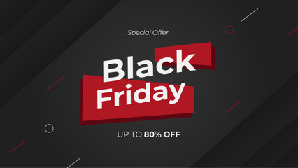 Poster -  Black friday sale. Black web banner. Poster Sale. The original inscription. Vector illustration 