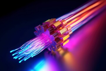 Poster - a fiber optic cable, AI Generative