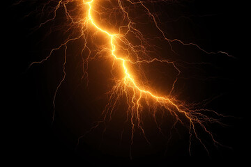 Poster - Flash of lightning on dark background. 