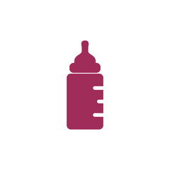 Wall Mural -  Baby bottle icon isolated on transparent background