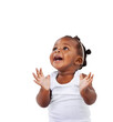 © Harsh Shrikant/peopleimages.com - Curious, african and an adorable girl baby isolated on a transparent background for growth or child development. Children, health and youth with an innocent or cute newborn female infant kid on PNG