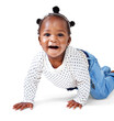 Cute, crawling and happy with portrait of baby on transparent background for youth, innocence and learning. Smile, african and sweet with toddler isolated on png for playful, cheerful and positive