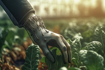 Empowering hand Robot The Role of Technology in Agriculture..Generative AI.