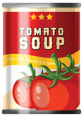 Poster - Tomato soup canned food