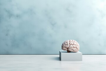 Poster - Brain mockup banner. Generate Ai