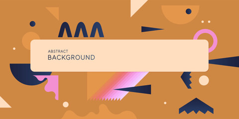 Poster - Composition with geometric shapes. Abstract background for design.