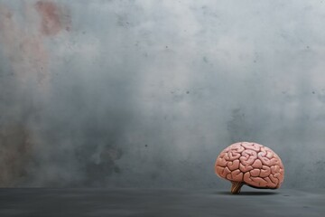 Poster - Brain mockup biology background. Generate Ai