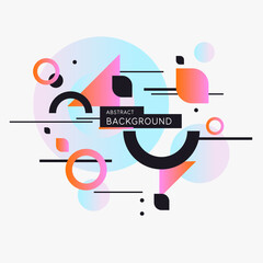 Poster - composition with geometric shapes. abstract background for design.