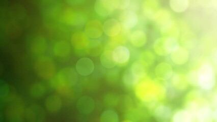 Wall Mural - Loopable abstract background of a green natural bokeh