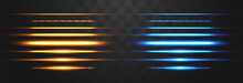 Abstract Lights Lines On Png. Vector Laser Beams. Glowing Streaks On Dark Background. Luminous Neon Lines Isolated On Trasparent Backgound.
