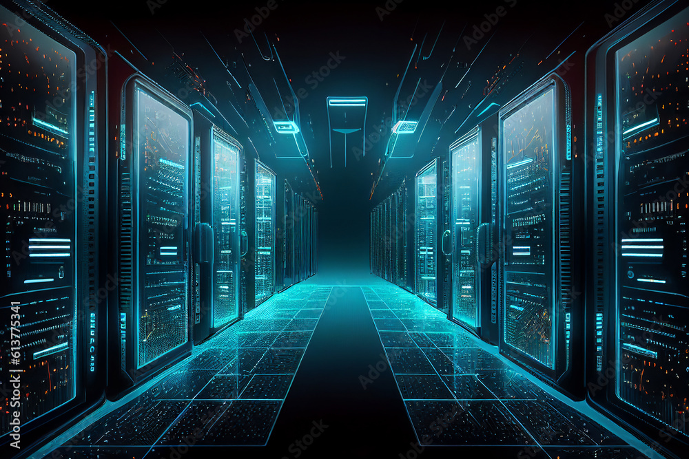 Cloud storage big data centre for storing backup files and security at ...