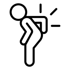 Fototapete - Backache icon
