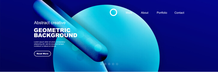 Wall Mural - Abstract background for your landing page design. Web page for website or mobile app wallpaper