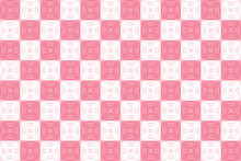Pink Square Box Sugar Barbie Pattern Background Vector Decoration