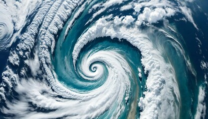 Wall Mural - view satellite storm tropical ai generated