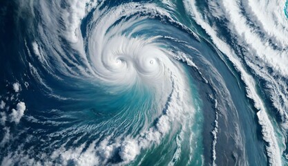 Wall Mural - view satellite storm tropical ai generated 