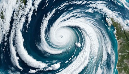 Wall Mural - view satellite storm tropical ai generated 