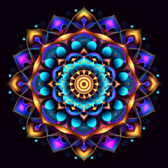 Canvas Print - colors of the chakras. generative ai