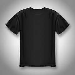 Canvas Print - Plain black t-shirt mock up