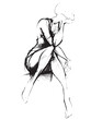 © NazarDiablo - Line drawing of an abstract woman. Female body. Silhouette of a girl figure