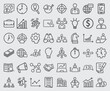 Vector line icons of Business collection 

