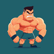 © Faizul - Masculine mature man with a muscular body. Vector Illustration of a macho masculine character.