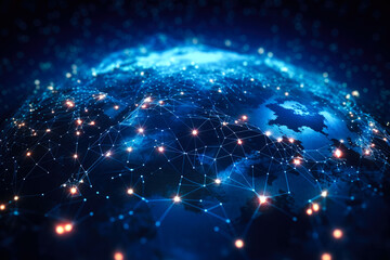 worldwide network connection, digital telecommunication, big data, digital transformation, cloud com