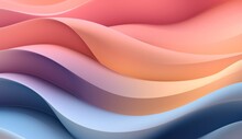 Amazing Abstract Pastel Pink And Blue Texture Wavy Fluid Modern Deluxe Background. Premium Gradient Banner. Romantic Design Frame. AI Generative