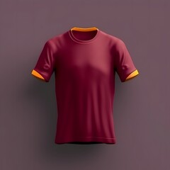 Dark red football shirt jersey mock up concept