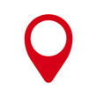 © mailvelous - pin location icon red in flat style. Vector illustration