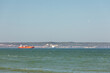 Hafenanlagen vom Hafen Mukran bei der Hafenstadt Sassnitz an der Ostsee auf der Insel Rügen