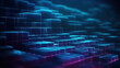 © Yeti Studio - Modern digital abstract 3D background. Copy space. Can be used in the description of network abilities, technological processes, digital storages, science, education, etc.