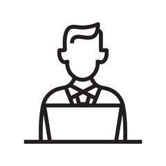 Poster - employee vector icon