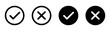 canvas print picture - Checkmark cross icon Checkmark icon set. Checkmark right symbol tick sign. 