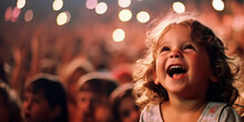 Happy Child At A Concert