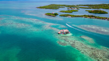 House Floating In The Sea On Isla Tintipan In The San Bernardo Archipelago In The Rosario Islands In Cartagena, Colombia