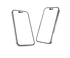 Leinwandbilder - Screen Replaceable Smart Phone Device Mockup with White Background