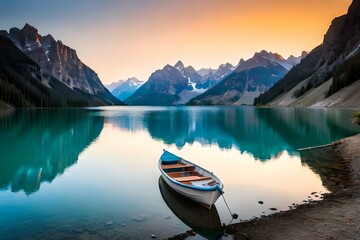Naklejka na meble boat in a lake