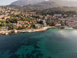 A beautiful view of the sea coast, the mountains are an ideal place for summer vacation. Adriatic Sea.