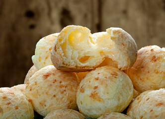 Wall Mural - Cheese bread basket, Brazilian snack, pão de queijo