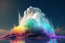 A Surreal Illustration Of A Distorted Or Manipulated Natural Element, Such As A Cloud Formation Or Aurora Borealis, Generative AI