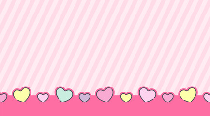 Wall Mural - abstract pink background with hearts vector illustration. abstract pink background. decoration banne