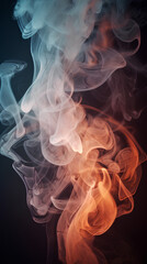 Wall Mural - Background with white smoke everywhere. IA generative.